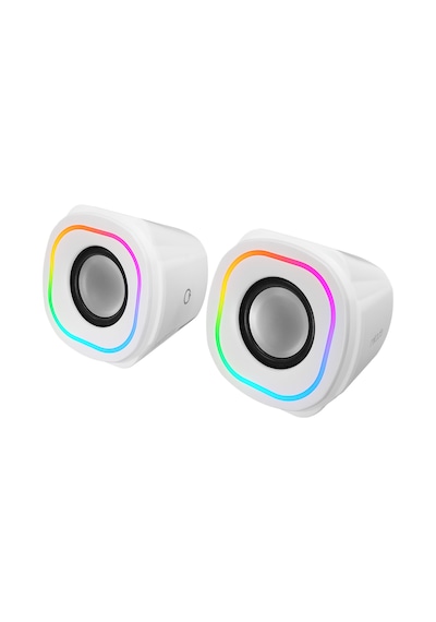 Mikado Md-180 2.0 3w 2 Beyaz Rgb Aydınlatmalı Usb + 3.5mm Usb 5v Speaker Hoparlör