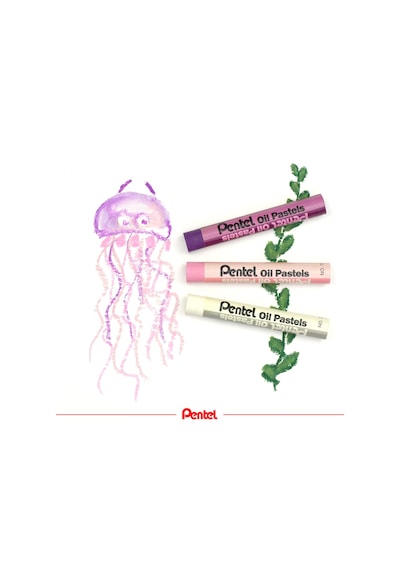 Pentel Phn-50u Yağlı Pastel Boya Seti 50'li, Çok Renkli 124-Pembe
