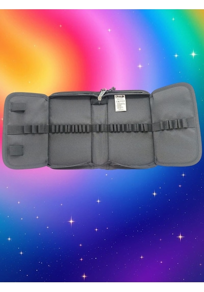 Elegance Okapi Kalem Çantası Tek Katlı Siyah Okp-123 Çok Renkli