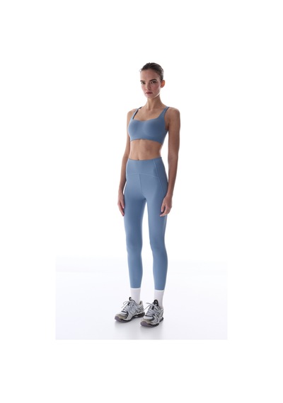 Penti Mavi Stretch360 Orta Destek Çapraz Sırt Detaylı Kaydırmaz Askılı Cross Back Spor Sütyeni