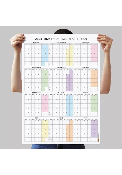 2026-2027 Akademik Duvar Takvimi, Ağustos Başlangıçlı, Academic Wall Calendar
