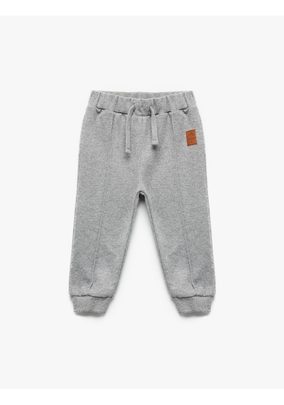Koton Beli Lastikli Etiket Detaylı Jogger Eşofman Altı Gri 7wmb40013tk