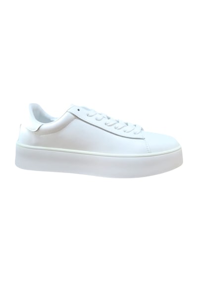 Lufian Adel Unisex Hakiki Deri Sneaker Ayakkabı Beyaz Siyah