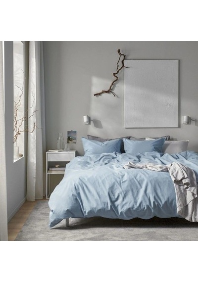 Ikea Angslılja Tek Kişilik Nevresim Takımı 150 X 200 Cm Gök Mavisi Gök Mavi