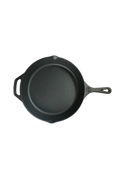 Kaplamasız Gerçek Demir Döküm Tava 30 Cm Cast Iron Skillet Pre-seasoned12 Inch Siyah