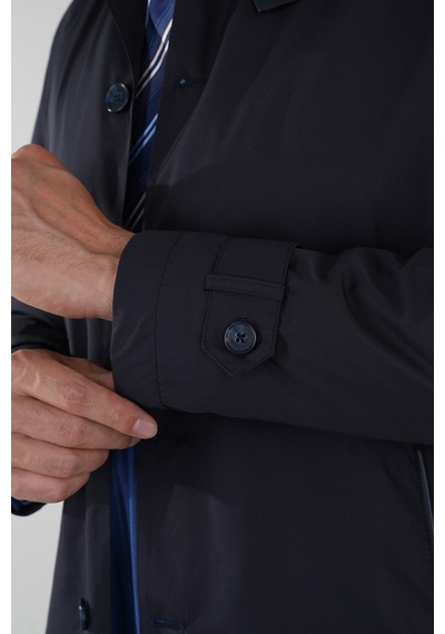 Bisse Lacivert Regular Fit Pardösü Trençkot Pardesü Trcn25y25001 D39
