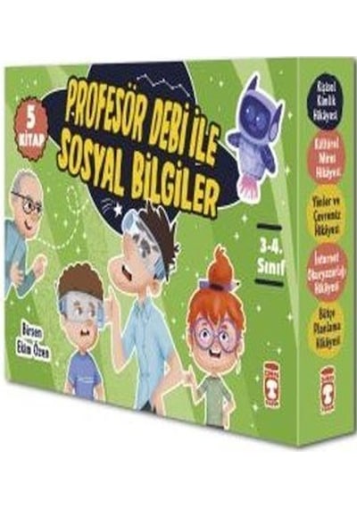 Profesör Debi ile Sosyal Bilgiler Seti - 5 Kitap Takım - Birsen Ekim Özen - Timaş Çocuk