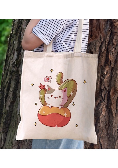Bk Gift Kedi Tasarımlı Kanvas Bez Çanta, Baskılı Omuz Çantası, Alışveriş Çantası, Plaj Çantası, Arkadaşa Hediye-9 Sarı