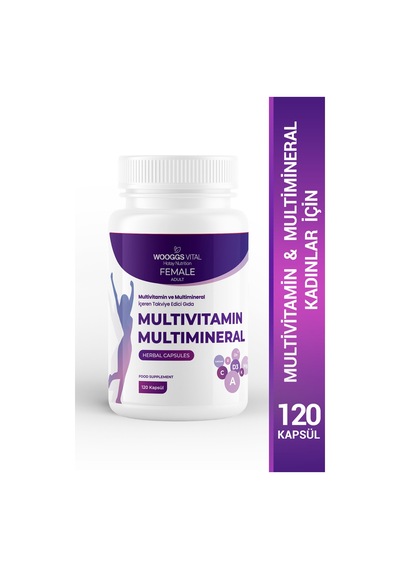 Yetişkin Kadınlar İçin Multivitamin Ve Multimineral İçeren Takviye Edici Gıda 120 Kapsül