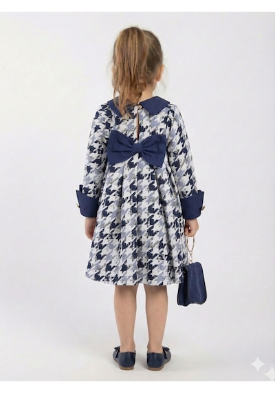 Xo Kids Kız Çocuk Elbise 4-10 Yaş 9216 Lacivert