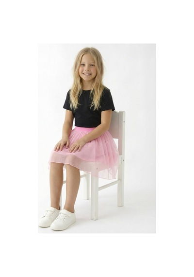 Esila Kids Kız Çocuk Etek Misineli Şık Etek Pudra