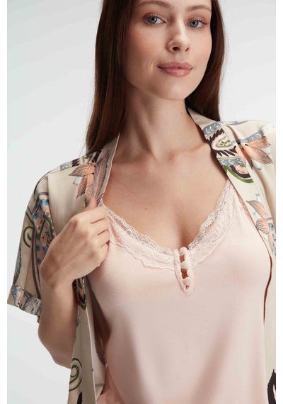 Man5840-1177 Anıl Ev Giyim Man5840 Anıl 5840 İp Askılı V Yaka Kadın Viskon Çiçek Desenli Yazlık Dantel Detaylı Pijama Takımı Sabahlık Koyu Ten Man5840-1177 Anıl Ev Giyim Man5840 Anıl 5840 İp Askılı V Yaka Kadın Viskon Çiçek Desenli Yazlık Dantel Detaylı Pijama Takımı Sabahlık Koyu Ten