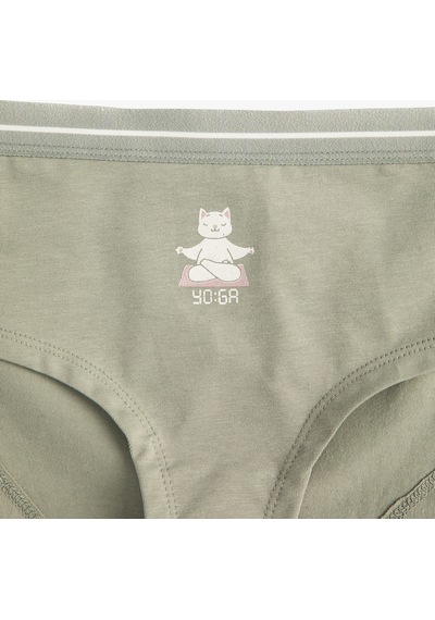 Koton Hipster Külot Slogan Baskılı Basic Pamuklu Yeşil 4wlk30102mk 4WLK30102MK775 Yeşil