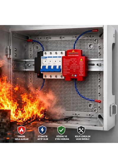 Fireblocker Otomatik Yangın Söndürücü Sigorta Kutusu Koruma Cihazı Elektrik Panosu Acil Durum Yangın Önleme Sistemi