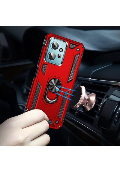 Zore Redmi Note 12 4g Kılıf Nvth Vega Kapak - Kırmızı