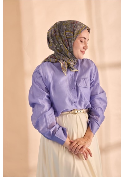 Silk Home Yaz Esintisi Eşarp 150002-09 Yeşil Gri, Yağ Yeşili, Leylak, Kiremit