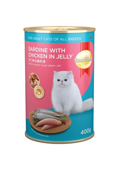 Smartheart Kedi Konservesi Jöle İçinde Tavuklu Sardalya 400 Gr Çok Renkli