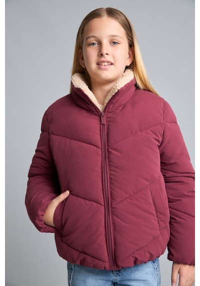 Defacto Yarım Balıkçı Yaka Mont Kız Çocuk H8014a826aubr170 Bordo-br170