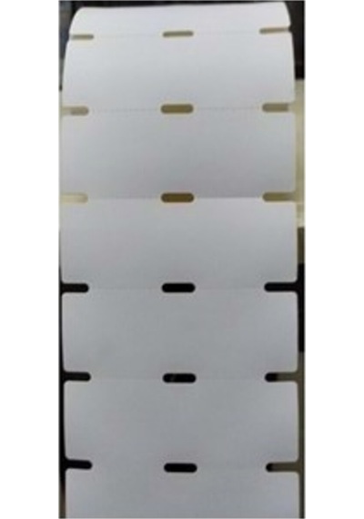 Ermet 38x100 Çentikli Delikli Karton Raf Etiketi 350"li Yatay