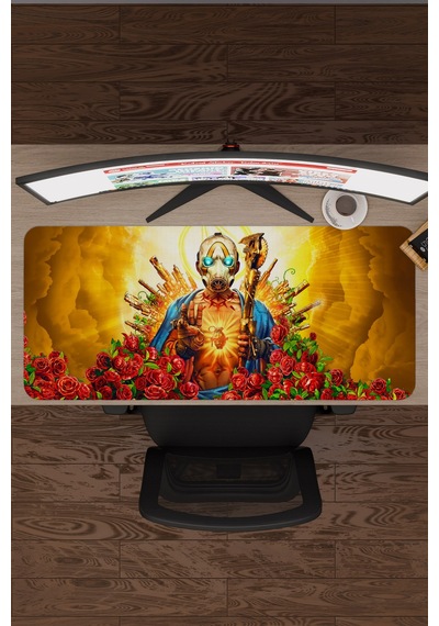 Borderlands Kaymaz Dikişli Kauçuk Oyuncu Mousepad V1 - 90x40 Xxl Gaming Mouse Pad Fare Altlığı