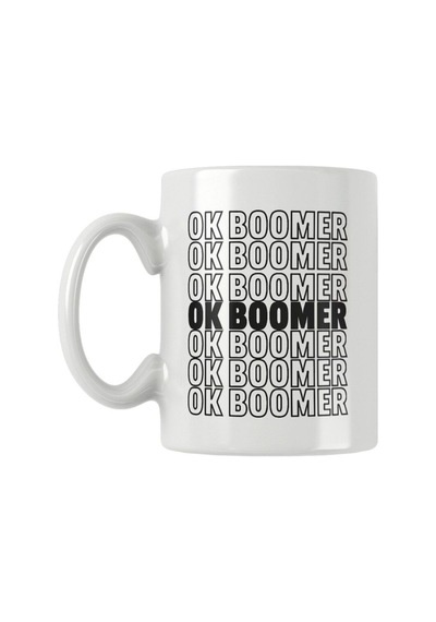 Ok Boomer Baskılı Kupa Bardak Beyaz