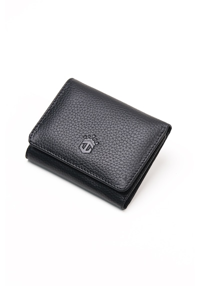 Ancora Leather Hakiki Deri Gizli Mıknatıslı Ünisex Cüzdan-46200 Siyah