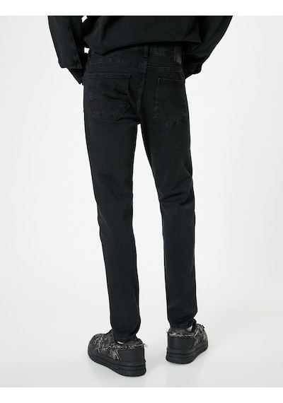 Koton Super Skinny Fit Kot Pantolon - Justin Jean Siyah 4sam40022ıd Siyah