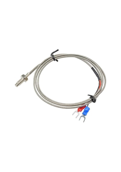 K Tip Thermocouple Sıcaklık Isı Sensörü 1 Metre 0c / 800c Paslanmaz Çelik M6 Dişli Prob K Tip
