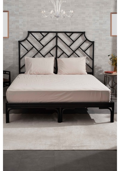 Kaay Premium Lastikli Çarşaf Dahil Nevresim Takımı 200x220 Çift Kişilik Taş