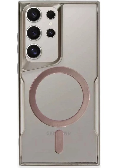 Newface Samsung Galaxy S24 Ultra Kılıf Boyi Magsafe Silikon Kapak - Titan Gri