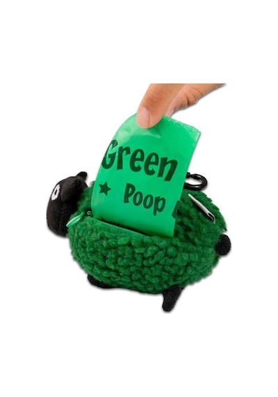 Green Sheep Köpek Dışkı Torbası Çantası + 15 Desenli Torba