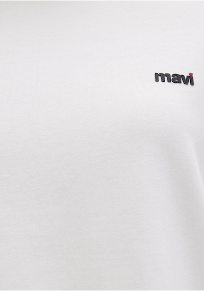 Mavi - Mini Mavi Logo Baskılı Ekru Basic Tişört 1612122-70057 Ekru