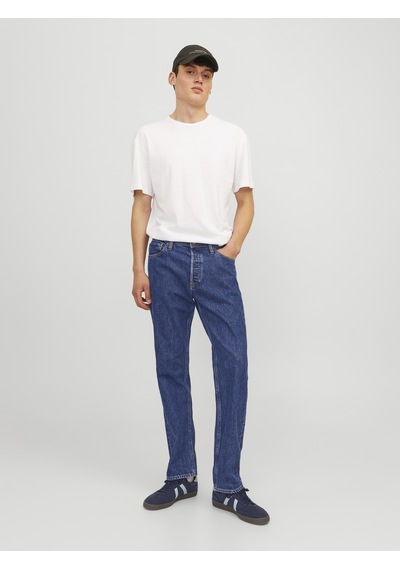 Jack & Jones Erkek Relaxed Fit Yüksek Bel Jean - Chris - 12258101 Blue Denim