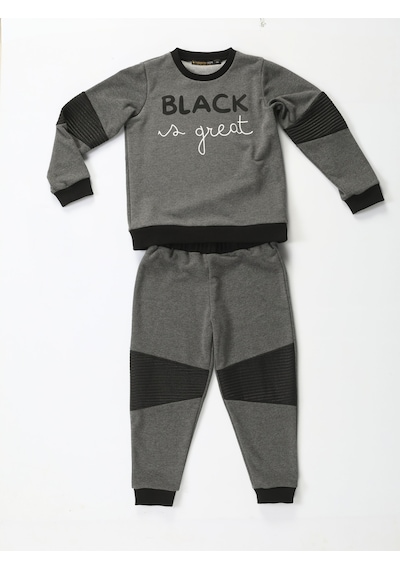 Casabony Great Black Antrasit Parçalı Eşofman Takım Antrasit