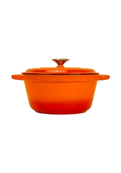 Lava Döküm Yuvarlak Tencere Döküm Demir Kapak New Heritage Serisi Çap(Ø)24cm.