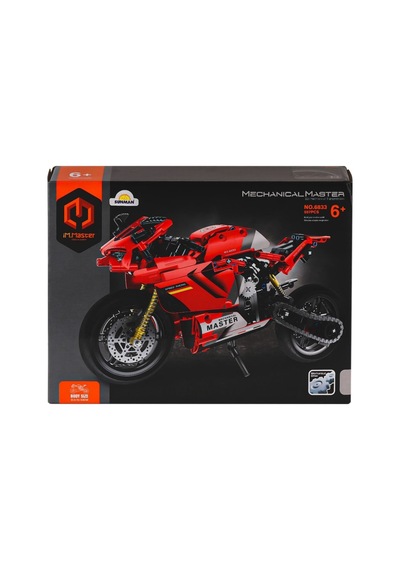 6833 Imm Mekanik Master Blokları Motosiklet Kırmızı 557 Parça