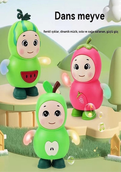 Işıklı Ve Müzikli Danseden Çilek Oyuncak 17 Cm, Minikler İçin Eğlencenin Adı