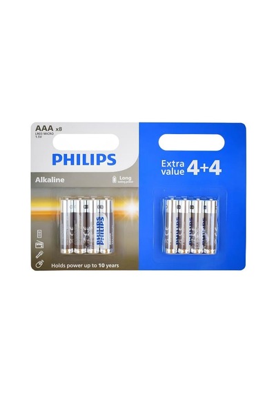 Philips Alkalin Aaa Kalem Pil 1.5v 8li Lr03a8bp