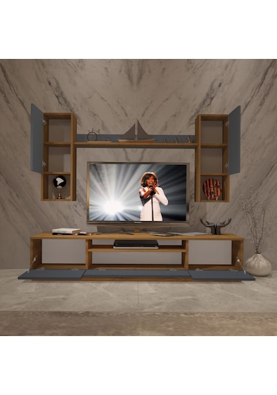 Decoraktiv Trio 5das Mdf Tv Ünitesi Tv Sehpası Pera - Antrasit