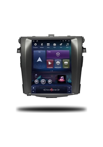 Toyota Corolla 2007-2012 Uyumlu 9.7 İnç Tesla Multimedya Carplay Geri Görüş Kamerası Hediye