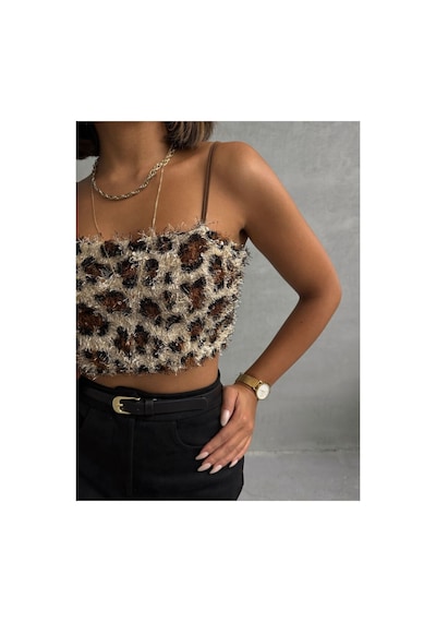 Verymoda Leopar Desenli Büstiyer F1777 L.pullu