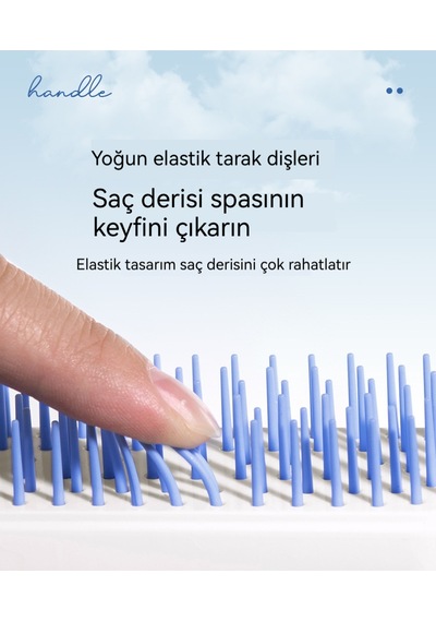 Kendini Temizleyen Hafif Statik Geri Çekilebilir Tarak Beyaz