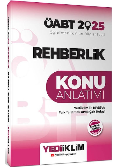 Yediiklim Yayınları 2025 Öabt Rehberlik Konu Anlatımı