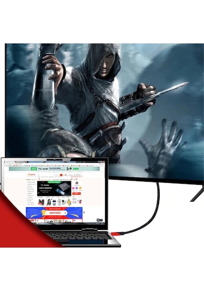 Biishe Hdmı Kablosu Hdtv Bilgisayar Uydu Görüntü Ses Full Hd Sargılı Görüntü Aktarma Kablosu Renkli