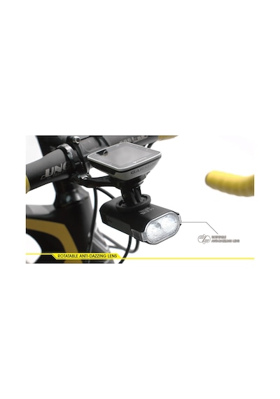 Moon RIGEL PRO 1000 Lümen USB Bisiklet Ön Far Lambası Siyah