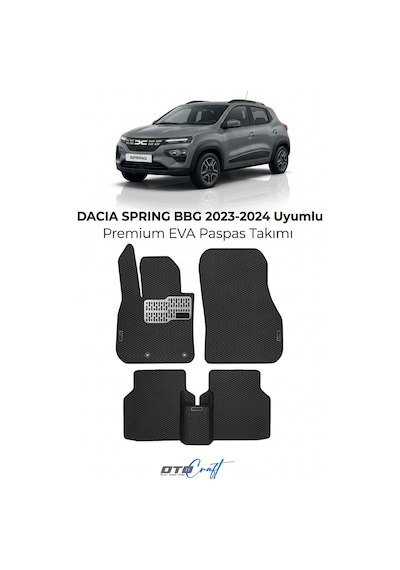 Dacia Spring Bbg 2023-2024 Araca Özel 3d Havuzlu Eva Paspas Tam Set 5 Parça
