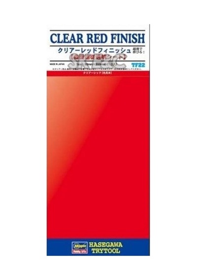 Hasegawa Tf22 71822 Şeffaf Kırmızı Kaplama 90x200mm-51819