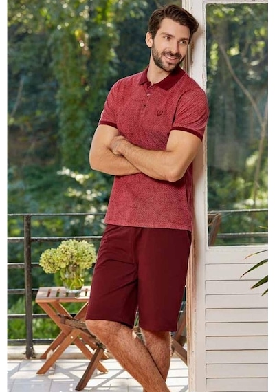 Eros Erkek Polo Yaka Pijama Takım