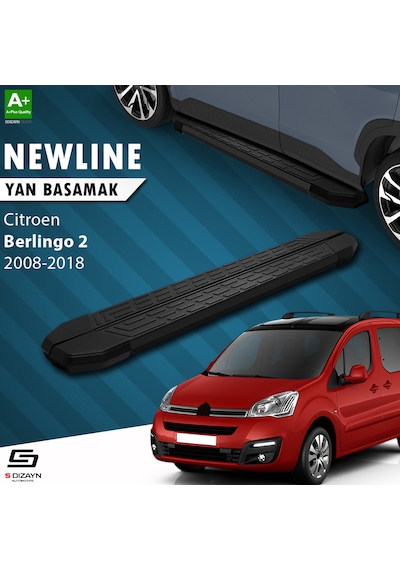 S-dizayn Citroen Berlingo 2 Newline Siyah Yan Basamak 193 Cm 2008