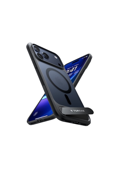 Torras Apple iPhone 17 Pro Max / 18 Pro Max Uyumlu P Stand Serisi Magsafe Kılıf Siyah